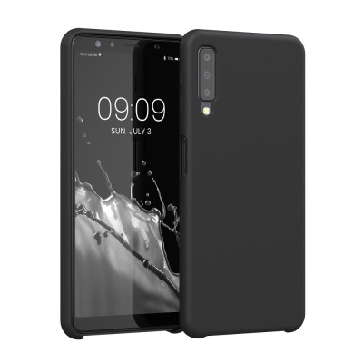 Husa Kwmobile pentru Samsung Galaxy A7 (2018), Silicon, Negru, 47730.01 foto