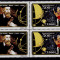 RO 2003/LP 1614b,&quot;500 ani Nostradamus&quot; bloc de 4 = 2 serii , MNH