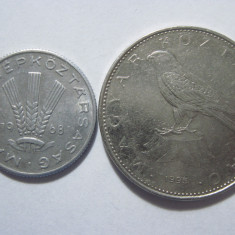 Ungaria (8) - 20 Filler 1968, 50 Forint 1995