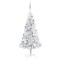 vidaXL Brad Crăciun pre-iluminat cu set globuri, argintiu, 120 cm, PET 3077694