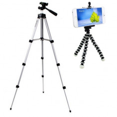 Pachet Trepied foto telescopic Weifeng WT-3110A universal 35-102 cm, husa... foto