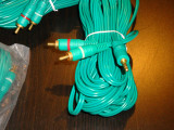Cablu jack 3.5mm la 2x rca stereo 10m verde inchis gros mufe, Carguard