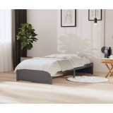 Cumpara ieftin Cadru de pat, gri, 90x200 cm, lemn masiv
