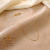 Lant Fin Unisex Brazilia , 50 cm, placat cu aur 18K