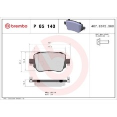 Placute frana Audi A1 Allstreet (Gbh) 07.19-, A1 City Carver (Gbh) 07.19-06.22, A1 Sportback (Gba) 07.18-, Q3 (8ub 8ug) 06.11-03.20; Seat Alhambra (7