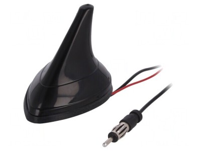 Antenă Auto SHARK AM/FM Neagră 12VDC foto