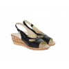 Sandale Dama Piele Naturala Negre cu Platforma 5cm MVS - Fabricate in Romania - Elegante &amp; Casual - Marimi 35-41