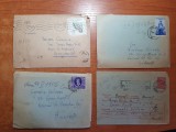 Lot 11 - 4 plicuri circulate prin posta -in toate sunt si scrisori-anii &#039;50 -&#039;60