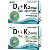 Pachet Vitamina D3 + K2 (Duo Lipozomal) 30cps+30cps