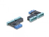 Adaptor USB 5 Gbps 20 pini header la 2 x USB 20 pini header M-T, Delock 67341