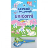 Coloreaza si decupeaza Unicorni albastri, Girasol