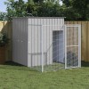 VidaXL Cușcă de c&acirc;ine &amp; țarc gri deschis 165x251x181cm oțel galvanizat 172366