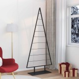 VidaXL Pom de Crăciun din metal cu suport Negru 210 cm Oțel 42019174