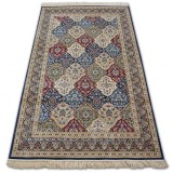 Covor Windsor Rozetă, 60x100 cm, Vascoza, Franjuri Tradițional Albastru &Icirc;nchis. Covor Traditional