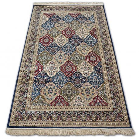 Covor Windsor 22937 Rozetă Franjuri tradiţional albastru inchis , 120x170 cm