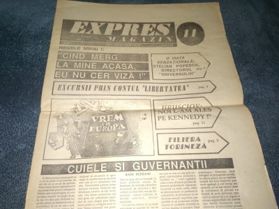 ZIARUL EXPRES MAGAZIN NR 11 1990 foto