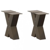 Gossi picioare pentru masa cafea in forma x 2 buc otel natural otel