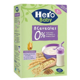 8 Cereale fara lapte, +6 luni, 340 gr, Hero Baby