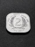B 11 Moneda 2 Centi 1989 Statele Est-Caraibiene - Regina Elizabeth II