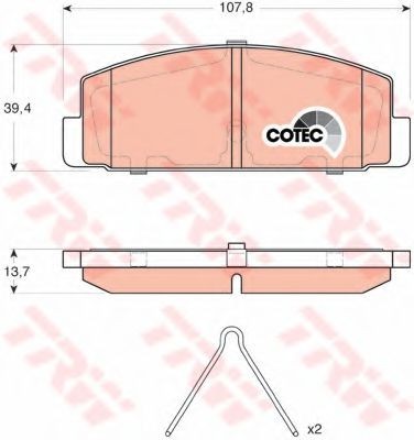 Set placute frana,frana disc MAZDA 6 (GH) (2007 - 2016) TRW GDB3311 foto