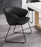 Scaun cu cotiere Plai, Negru