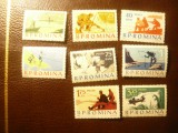 Serie Romania 1962 Pescuit sportiv , 8 valori