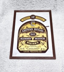 Reclama pe Oglinda Chivas Regal Whisky Scotch _ Men&#039;s Cave Bar Pub 30 x 41 cm