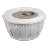 Uscător de salată tip centrifugă, 4.5L, Plastic fără BPA, Alb Taupe, CMCLASS