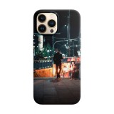 Husa compatibila cu Apple iPhone 14 Plus model Midnight walk, Silicon, TPU, Viceversa, Transparent, Carcasa