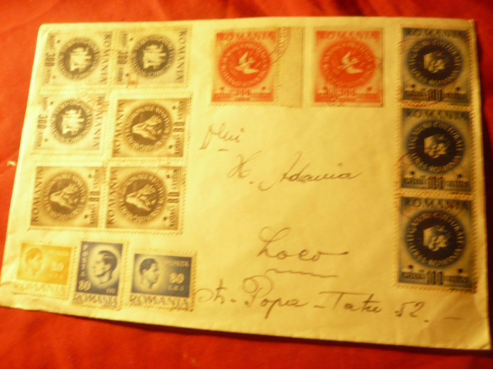 Plic bogat francat :13 timbre cu stampila ARLUS
