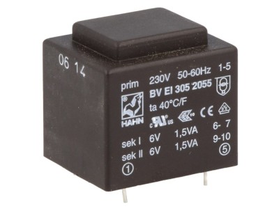 Transformator &amp;Icirc;ncapsulat 3VA 230V 6V PCB foto