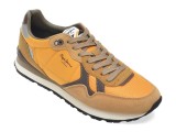 Pantofi sport PEPE JEANS galbeni, MS40050, din material textil si piele naturala