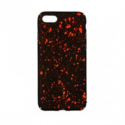 Husa Silicon SPLASH Apple iPhone 7 (4,7inch ) Negru/Orange foto