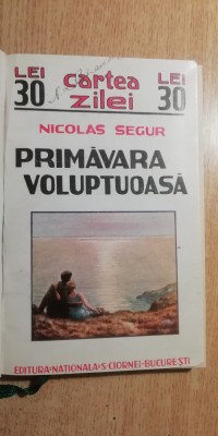 myh 535f - NICOLAS SEGUR - PRIMAVARA VOLUPTUOASA - ED INTERBELICA foto