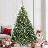 VidaXL Brad de Crăciun artificial cu 300 LED Verde 210 cm PE și PVC 3397794