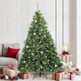 VidaXL Brad de Crăciun artificial cu 300 LED Verde 210 cm PE și PVC 3397794