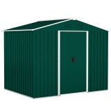 Outsunny Magazie de Grădină 3.6m&sup2; din Oțel, cu 2 Uși Glisante și 4 Ferestre de Ventilație, 236x174x190 cm, Verde | Aosom Romania