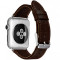 Curea iUni compatibila cu Apple Watch 1/2/3/4/5/6/7, 38mm, Vintage, Piele, Dark Coffee