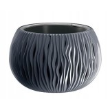 Ghiveci decorativ de flori, rotund, antracit, 29x19.5 cm, Sandy Bowl, Prosperplast