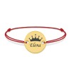 Regali - Bratara personalizata banut argint 925 placat cu aur galben 24K cu nume si corona