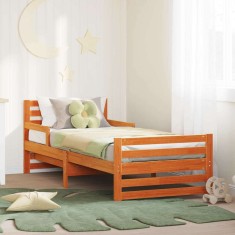 vidaXL Cadru de pat extensibil pentru copii Altele Maro ceruit 877208