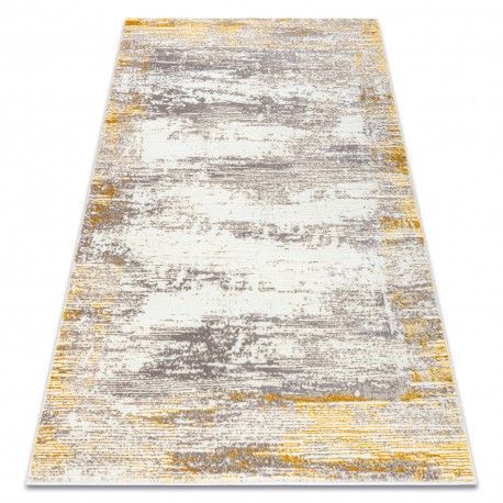 Covor CORE W9775 Cadru, Umbrită - structural, două niveluri de l&acirc;nă, fildeş / bej, 160x220 cm