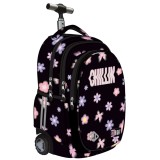 Cumpara ieftin Ghiozdan Troler ST.Right, colectia Flower Mood, TB01, roti silicon, 44x32x25 cm