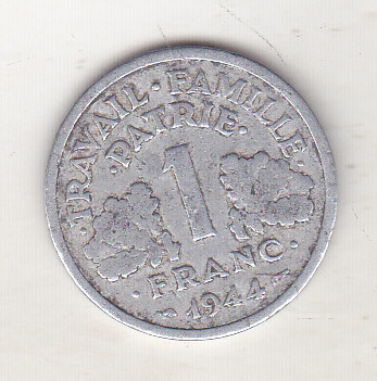 bnk mnd Franta 1 franc 1944 C mare KM 902.3 tip I