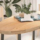 VidaXL Blat de masă 120x60x4 cm lemn masiv de stejar oval