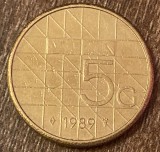 C50 - Moneda foarte veche - Olanda - 5 gulden - 1989