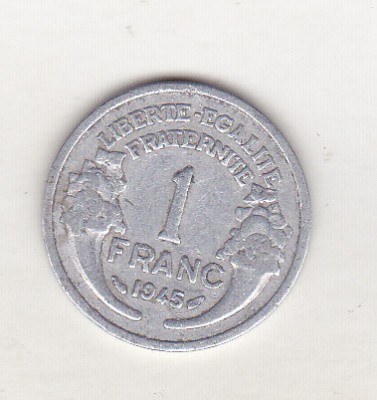 bnk mnd Franta 1 franc 1945 foto