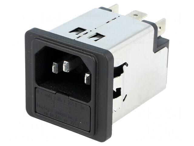 Conector de alimentare AC soclu tată 6A 250V IEC 60320