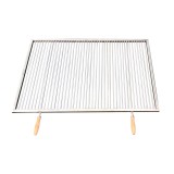 Gratar Inox Alimentar 60x40 cm, Grilaj Rotativ 8mm, Curatare Usoara, Gradina, Camping