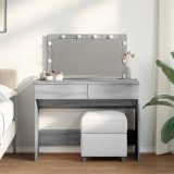 VidaXL Masă de toaletă cu LED, sonoma gri, 100x40x120 cm